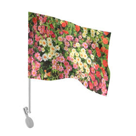 Флаг для автомобиля с принтом Весеннее настроение в Курске, 100% полиэстер | Размер: 30*21 см | аромат | букет | вазон | великолепие | краски | красота | куст | луг | полевые цветы | полянка | природа | растения | розы | ромашки | тюльпаны | украшение | фауна | цветник | цветок | цветочек | цветы