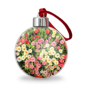 Ёлочный шар с принтом Весеннее настроение в Курске, Пластик | Диаметр: 77 мм | аромат | букет | вазон | великолепие | краски | красота | куст | луг | полевые цветы | полянка | природа | растения | розы | ромашки | тюльпаны | украшение | фауна | цветник | цветок | цветочек | цветы