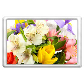 Магнит 45*70 с принтом Красивый букет в Курске, Пластик | Размер: 78*52 мм; Размер печати: 70*45 | аромат | астры | букет | вазон | великолепие | гвоздики | гиацинт | гортензия | калла | краски | красота | куст | лилия | орхидея | пион | подсолнух | полевые цветы | природа | растения | розы | ромашки