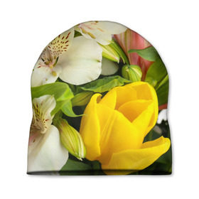 Шапка 3D с принтом Красивый букет в Курске, 100% полиэстер | универсальный размер, печать по всей поверхности изделия | аромат | астры | букет | вазон | великолепие | гвоздики | гиацинт | гортензия | калла | краски | красота | куст | лилия | орхидея | пион | подсолнух | полевые цветы | природа | растения | розы | ромашки