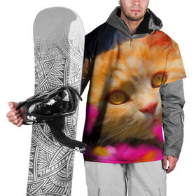 Накидка на куртку 3D с принтом Кошечка в Курске, 100% полиэстер |  | животные | кот | кошка | милая | рыжий