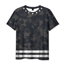 Мужская футболка 3D с принтом Camouflage в Курске, 100% полиэфир | прямой крой, круглый вырез горловины, длина до линии бедер | 