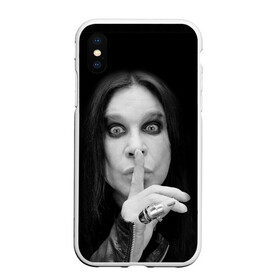 Чехол для iPhone XS Max матовый с принтом Ozzy Osbourne в Курске, Силикон | Область печати: задняя сторона чехла, без боковых панелей | rock | знаменитость | оззи осборн | рок | рок группа | рок звезда | рок музыка