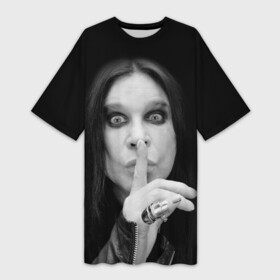 Платье-футболка 3D с принтом Ozzy Osbourne в Курске,  |  | rock | знаменитость | оззи осборн | рок | рок группа | рок звезда | рок музыка