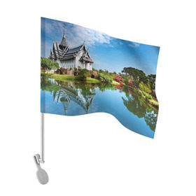 Флаг для автомобиля с принтом Таиланд в Курске, 100% полиэстер | Размер: 30*21 см | asia | bangkok | thailand | азия | бангкок | жара | змеи | крокодилы | море | обезьяны | океан | острова | отдых | отпуск | пляжи | проституция | рай | спорт | таиланд | тай | трансвеститы | туризм