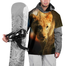 Накидка на куртку 3D с принтом Львица в Курске, 100% полиэстер |  | lion | голова животного | дикая кошка | кот | лев | цвет