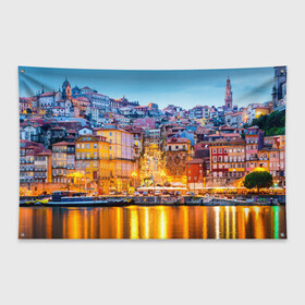 Флаг-баннер с принтом Португалия в Курске, 100% полиэстер | размер 67 х 109 см, плотность ткани — 95 г/м2; по краям флага есть четыре люверса для крепления | Тематика изображения на принте: europe | lisbon | portugal | европа | ес | загар | каникулы | купание | лиссабон | море | отдых | отпуск | пляж | португалия | туризм