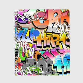 Тетрадь с принтом Пикассо из будущего в Курске, 100% бумага | 48 листов, плотность листов — 60 г/м2, плотность картонной обложки — 250 г/м2. Листы скреплены сбоку удобной пружинной спиралью. Уголки страниц и обложки скругленные. Цвет линий — светло-серый
 | искусство | радуга | улицы