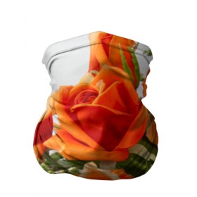 Бандана-труба 3D с принтом Розы в Курске, 100% полиэстер, ткань с особыми свойствами — Activecool | плотность 150‒180 г/м2; хорошо тянется, но сохраняет форму | бабочки | весна | краски | лето | осень | розы | цветок | цветы