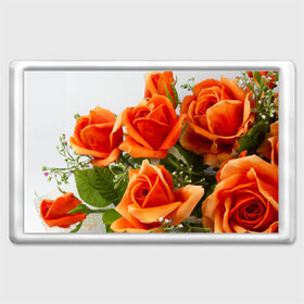 Магнит 45*70 с принтом Розы в Курске, Пластик | Размер: 78*52 мм; Размер печати: 70*45 | бабочки | весна | краски | лето | осень | розы | цветок | цветы