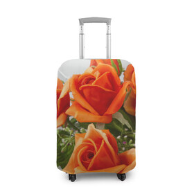 Чехол для чемодана 3D с принтом Розы в Курске, 86% полиэфир, 14% спандекс | двустороннее нанесение принта, прорези для ручек и колес | бабочки | весна | краски | лето | осень | розы | цветок | цветы