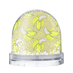 Снежный шар с принтом Банан 8 в Курске, Пластик | Изображение внутри шара печатается на глянцевой фотобумаге с двух сторон | banana | банан | бананы | паттерн