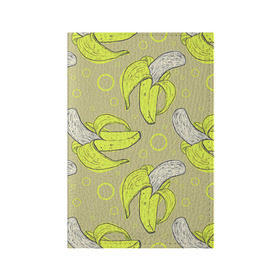 Обложка для паспорта матовая кожа с принтом Банан 8 в Курске, натуральная матовая кожа | размер 19,3 х 13,7 см; прозрачные пластиковые крепления | Тематика изображения на принте: banana | банан | бананы | паттерн