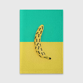 Обложка для паспорта матовая кожа с принтом Банан 5 в Курске, натуральная матовая кожа | размер 19,3 х 13,7 см; прозрачные пластиковые крепления | Тематика изображения на принте: banana | fashion | банан | бананы | мода
