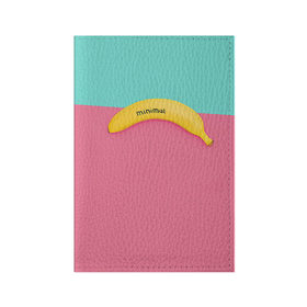 Обложка для паспорта матовая кожа с принтом Банан 4 в Курске, натуральная матовая кожа | размер 19,3 х 13,7 см; прозрачные пластиковые крепления | Тематика изображения на принте: banana | fashion | банан | бананы | мода