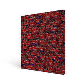Холст квадратный с принтом Какодемоны (pixel-art) в Курске, 100% ПВХ |  | Тематика изображения на принте: doom | демон | дум