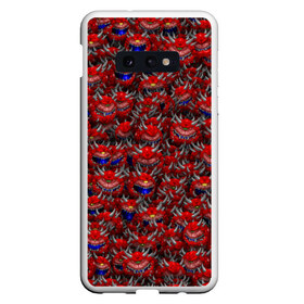 Чехол для Samsung S10E с принтом Какодемоны (pixel-art) в Курске, Силикон | Область печати: задняя сторона чехла, без боковых панелей | doom | демон | дум