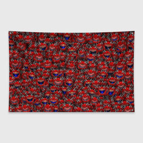 Флаг-баннер с принтом Какодемоны (pixel-art) в Курске, 100% полиэстер | размер 67 х 109 см, плотность ткани — 95 г/м2; по краям флага есть четыре люверса для крепления | doom | демон | дум