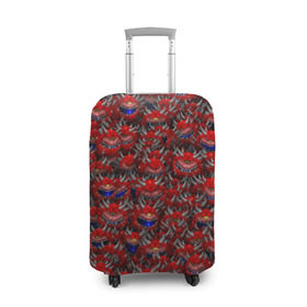 Чехол для чемодана 3D с принтом Какодемоны (pixel-art) в Курске, 86% полиэфир, 14% спандекс | двустороннее нанесение принта, прорези для ручек и колес | doom | демон | дум