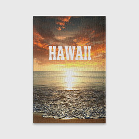 Обложка для паспорта матовая кожа с принтом HAWAII 1 в Курске, натуральная матовая кожа | размер 19,3 х 13,7 см; прозрачные пластиковые крепления | 