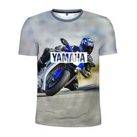 Мужская футболка 3D спортивная с принтом Yamaha 5 в Курске, 100% полиэстер с улучшенными характеристиками | приталенный силуэт, круглая горловина, широкие плечи, сужается к линии бедра | Тематика изображения на принте: yamaha