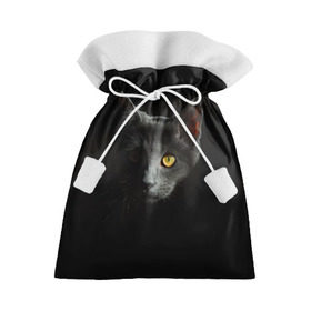 Подарочный 3D мешок с принтом Кошачий взгляд в Курске, 100% полиэстер | Размер: 29*39 см | Тематика изображения на принте: глаз | киска | кот | котёнок | кошка | прикольные картинки | темнота | тьма