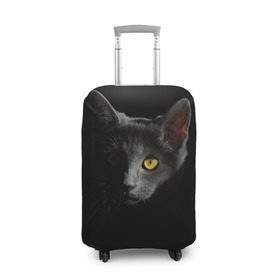 Чехол для чемодана 3D с принтом Кошачий взгляд в Курске, 86% полиэфир, 14% спандекс | двустороннее нанесение принта, прорези для ручек и колес | глаз | киска | кот | котёнок | кошка | прикольные картинки | темнота | тьма