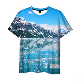 Мужская футболка 3D с принтом Аляска в Курске, 100% полиэфир | прямой крой, круглый вырез горловины, длина до линии бедер | 