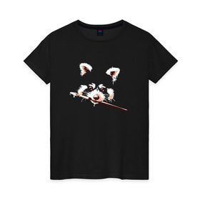 Женская футболка хлопок с принтом Лиса с кисточкой в Курске, 100% хлопок | прямой крой, круглый вырез горловины, длина до линии бедер, слегка спущенное плечо | foxy | лис | лиса | фыр фыр