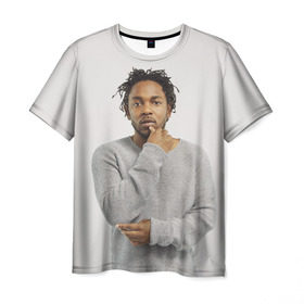 Мужская футболка 3D с принтом Kendrick Lamar в Курске, 100% полиэфир | прямой крой, круглый вырез горловины, длина до линии бедер | 