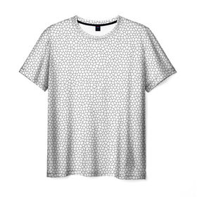 Мужская футболка 3D с принтом Витраж Белый в Курске, 100% полиэфир | прямой крой, круглый вырез горловины, длина до линии бедер | texture | белый | витраж | текстура