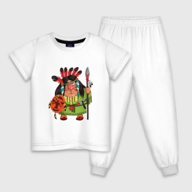 Детская пижама хлопок с принтом Забавные Индейцы 8 в Курске, 100% хлопок |  брюки и футболка прямого кроя, без карманов, на брюках мягкая резинка на поясе и по низу штанин
 | апачи | вождь | воин | животные | запад | канада | лидер | лицо | северная | смешные | талисман | цвет