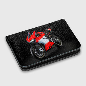 Картхолдер с принтом с принтом Ducati в Курске, натуральная матовая кожа | размер 7,3 х 10 см; кардхолдер имеет 4 кармана для карт; | Тематика изображения на принте: ducati | мото | мотоцикл | скорость
