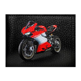 Обложка для студенческого билета с принтом Ducati в Курске, натуральная кожа | Размер: 11*8 см; Печать на всей внешней стороне | ducati | мото | мотоцикл | скорость