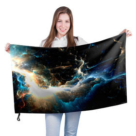 Флаг 3D с принтом Абстрактный фон в Курске, 100% полиэстер | плотность ткани — 95 г/м2, размер — 67 х 109 см. Принт наносится с одной стороны | космос | туманность