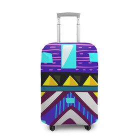 Чехол для чемодана 3D с принтом Этно в Курске, 86% полиэфир, 14% спандекс | двустороннее нанесение принта, прорези для ручек и колес | орнамент | разноцветный | яркий