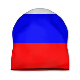Шапка 3D с принтом Россия в Курске, 100% полиэстер | универсальный размер, печать по всей поверхности изделия | народный | россия | русский | страны | триколор | флаг