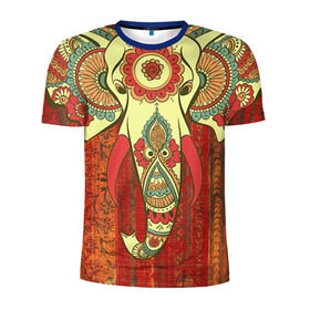 Мужская футболка 3D спортивная с принтом Индия 4 в Курске, 100% полиэстер с улучшенными характеристиками | приталенный силуэт, круглая горловина, широкие плечи, сужается к линии бедра | india | индия | индуизм | кришна | слон