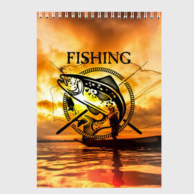 Скетчбук с принтом Рыбалка в Курске, 100% бумага
 | 48 листов, плотность листов — 100 г/м2, плотность картонной обложки — 250 г/м2. Листы скреплены сверху удобной пружинной спиралью | Тематика изображения на принте: boat | clouds | emblem | fish | fishermen | fishing | logo | nature | net | reflection | river | sky | sturgeon | sun | sunset | water | wave | вода | волна | закат | логотип | лодка | небо | облака | осетр | отражение | природа | река | рыба | рыбаки | р