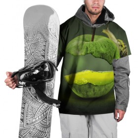Накидка на куртку 3D с принтом Яблоко в Курске, 100% полиэстер |  | арт | зеленый | новые | улитка | фантастика | фрукты | яблоко