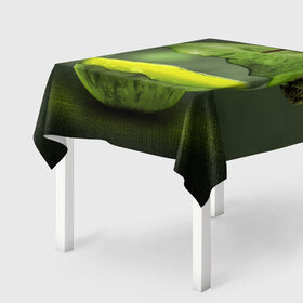 Скатерть 3D с принтом Яблоко в Курске, 100% полиэстер (ткань не мнется и не растягивается) | Размер: 150*150 см | арт | зеленый | новые | улитка | фантастика | фрукты | яблоко