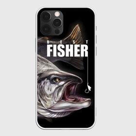 Чехол для iPhone 12 Pro Max с принтом Лучший рыбак в Курске, Силикон |  | background | best fisherman | black | fish | fishing | sturgeon | лучший рыбак | осетр | рыба | рыбалка | фон | черный