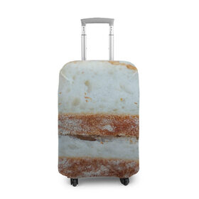 Чехол для чемодана 3D с принтом Хлеб в Курске, 86% полиэфир, 14% спандекс | двустороннее нанесение принта, прорези для ручек и колес | батон | булка | булочка | выпечка | еда | кулинария | кусочек | мука | хлеб