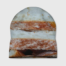 Шапка 3D с принтом Хлеб в Курске, 100% полиэстер | универсальный размер, печать по всей поверхности изделия | батон | булка | булочка | выпечка | еда | кулинария | кусочек | мука | хлеб