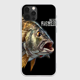 Чехол для iPhone 12 Pro Max с принтом Лучший рыбак в Курске, Силикон |  | background | best fisherman | black | fish | fishing | лучший рыбак | рыба | рыбалка | фон | черный