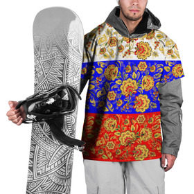 Накидка на куртку 3D с принтом Хохлома в Курске, 100% полиэстер |  | Тематика изображения на принте: народный | орнамент | роспись | традиционный | триколор