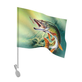 Флаг для автомобиля с принтом Лучший рыбак в Курске, 100% полиэстер | Размер: 30*21 см | bait | best fisherman | driftwood | fish | fishing | hook | pike | river bottom | water | вода | дно | коряга | крючок | лучший рыбак | наживка | река | рыба | рыбалка | щука