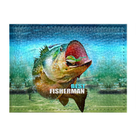 Обложка для студенческого билета с принтом Лучший рыбак в Курске, натуральная кожа | Размер: 11*8 см; Печать на всей внешней стороне | крючок | лягушка | наживка | рыба