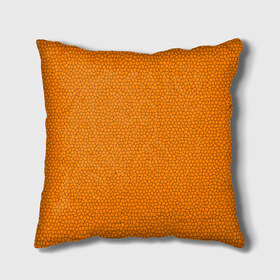 Подушка 3D с принтом Витраж Оранжевый в Курске, наволочка – 100% полиэстер, наполнитель – холлофайбер (легкий наполнитель, не вызывает аллергию). | состоит из подушки и наволочки. Наволочка на молнии, легко снимается для стирки | texture | витраж | оранжевый | текстура