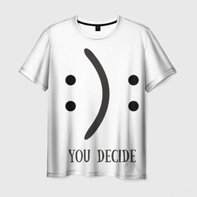 Мужская футболка 3D с принтом Твой выбор в Курске, 100% полиэфир | прямой крой, круглый вырез горловины, длина до линии бедер | Тематика изображения на принте: 